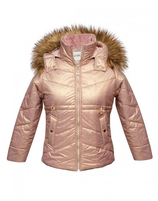 Girls Jacket Quilted Rose Pink